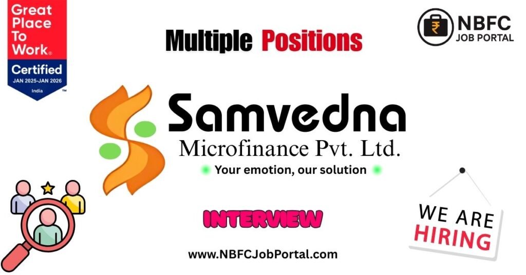 Samvedna Microfinance Vacancy in Bihar | Latest Nbfc job vacancies 2025