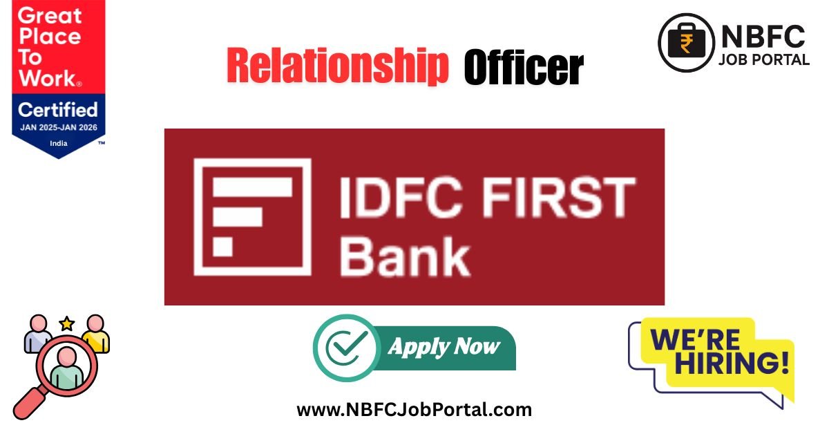 IDFC First Bank Ltd Job Near Me In Rajasthan